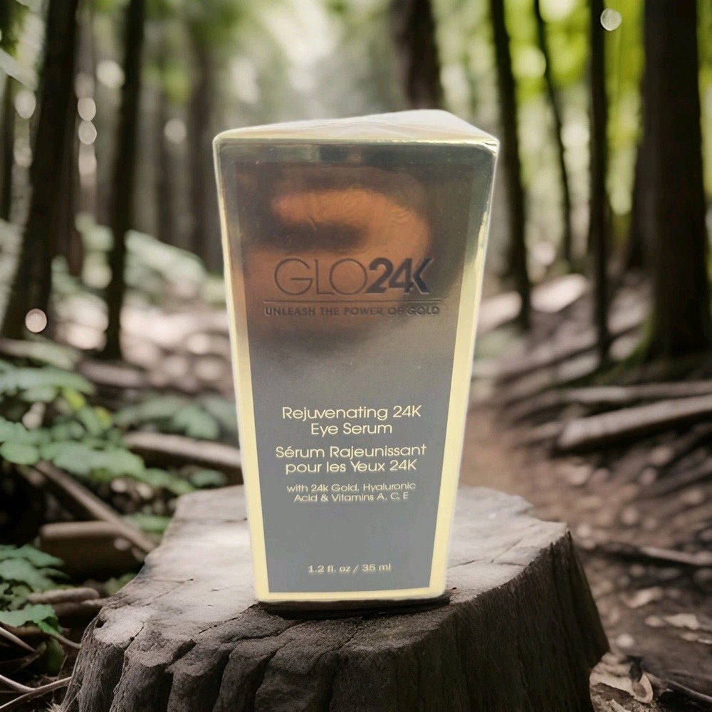 GLO24K Rejuvenating 24K Eye Serum with 24K Gold~Hyaluronic Acid~Vitamin A,C,E